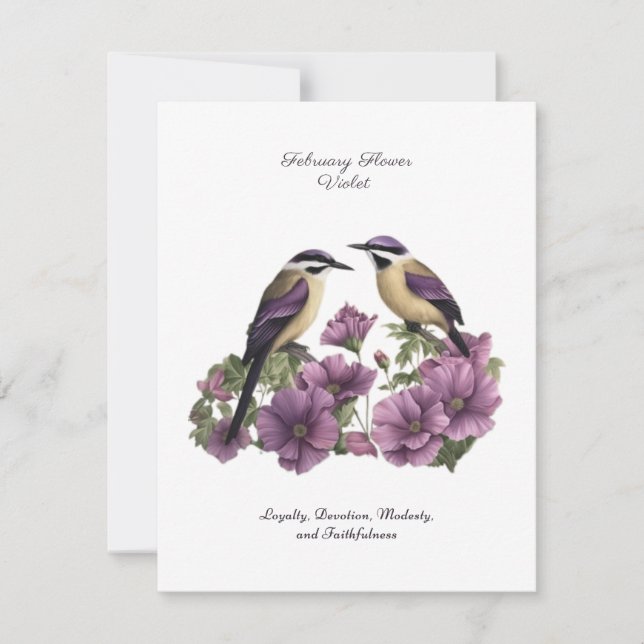 Februar Geburtsmonat Blume Personalisiert Geburtst (Vorderseite)