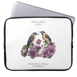 Februar Geburtsmonat Blume Personalisiert Geburtst Laptopschutzhülle