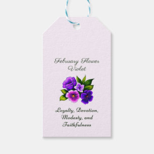Februar Geburtsmonat Blume Violet Delicate Geschenkanhänger