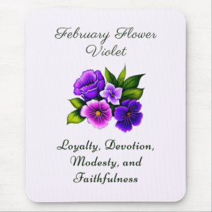 Februar Geburtsmonat Blume Violet Delicate Mousepad