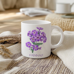 Februar-Geburtsmonatsblume Violette Veilchen Kaffeetasse