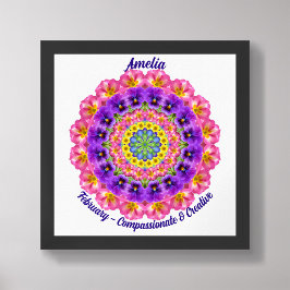 Februar Geburtstag Blume Zitat Kinder Kinderzimmer Poster