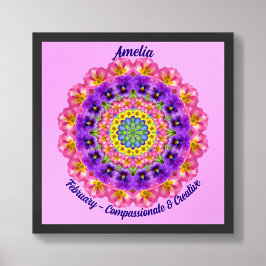 Februar Geburtstag Blume Zitat Kinder Kinderzimmer Poster