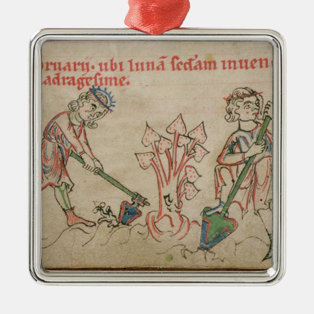 Februar: Hacken Ornament Aus Metall (Vorne)