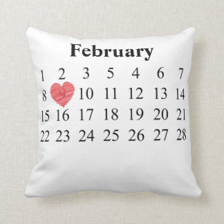 Februar-Kalender - bewegen Sie Herz in IHREM Tag Kissen
