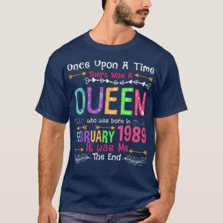Februar Königin 1989 33. Tag 33 Jahre alt Made in T-Shirt