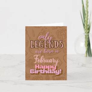 Februar Legends Heartfelt Geburtstagskarte Karte