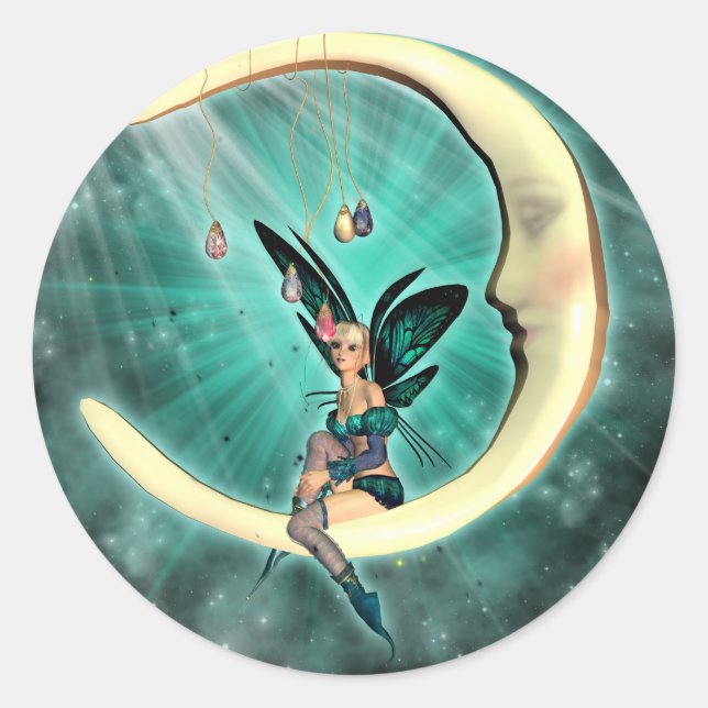 Februar Moon Fairy Stickers (Vorderseite)