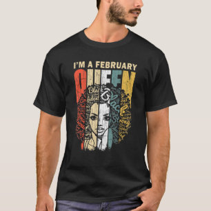 Februar Queen Birthday African American Black Wom T-Shirt