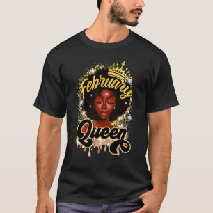 Februar Queen Black Women Black Queen February Bi T-Shirt