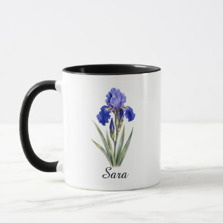 Februar-Schwertlilie-Geburtsblumen-Tassengeschenk Tasse