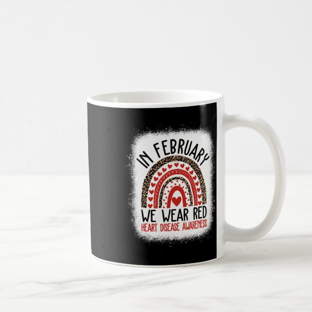 Februar Wir tragen das Bewusstsein für Rote Herzkr Kaffeetasse (Rechts)