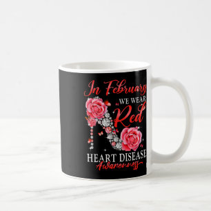 Februar Wir tragen Red Butterfly Heart Disease Awa Kaffeetasse