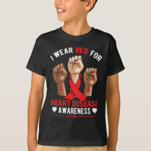 Februar Wir tragen Red Heart Disease Awareness Ame T-Shirt