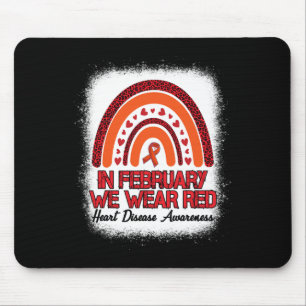 Februar Wir tragen Red Leopard Regenbogen rot gebl Mousepad