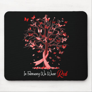 Februar Wir tragen Red Tree Ribbon Heart Disease A Mousepad