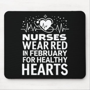 Februar Wir Tragen Rot Herzkrankheit Bewusstsein K Mousepad