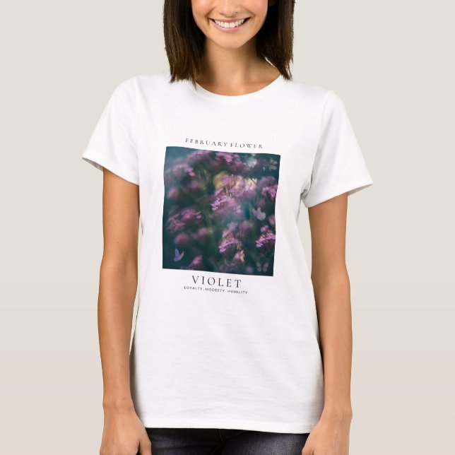February Birth Month Flower T-Shirt (Vorderseite)