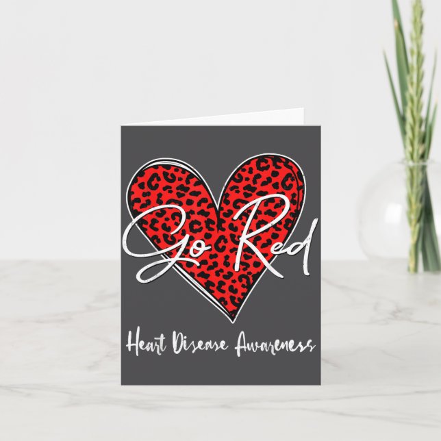 February Is Red Heart Health Heart Disease Awarene Karte (Vorderseite)