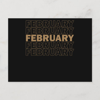 February Shadow Black History Month Ankündigungspostkarte