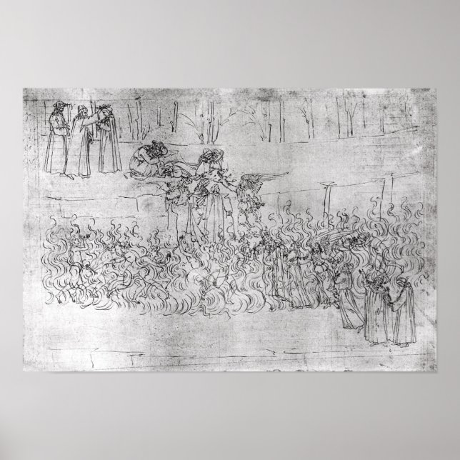 Fechtbrief von Dante von 'Die göttliche Komödie' Poster (Vorne)