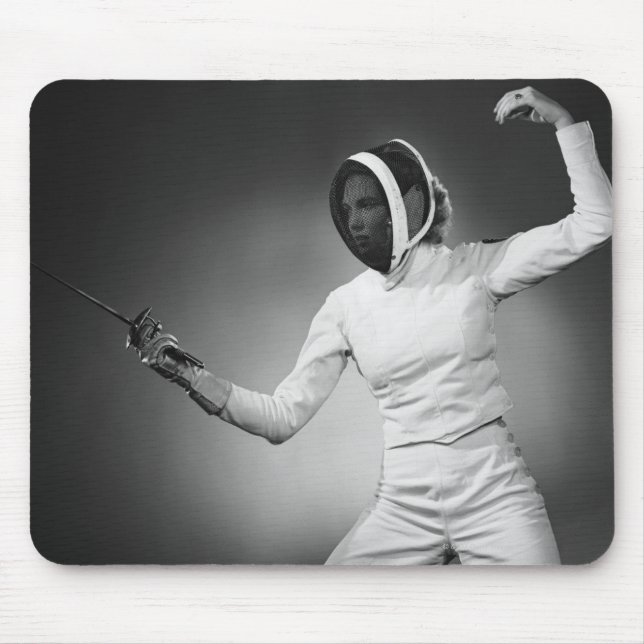 Fechten Frauen Mousepad (Vorne)