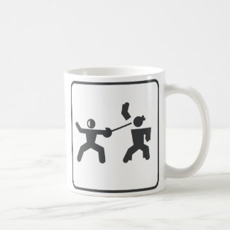 Fechten gegen Karate Kaffeetasse