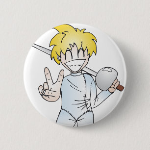 Fechten mit Lächeln Button