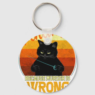 Fechten Mord Katze Schlüsselanhänger