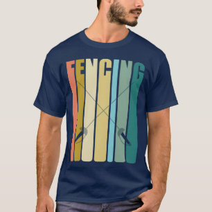 Fechten Retro-Sportfamilie T-Shirt