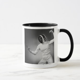 Fechtende Frau Tasse