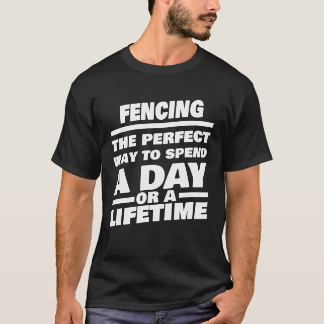 Fechter Lebenslang Sagend  Fechter T-Shirt (Vorderseite)