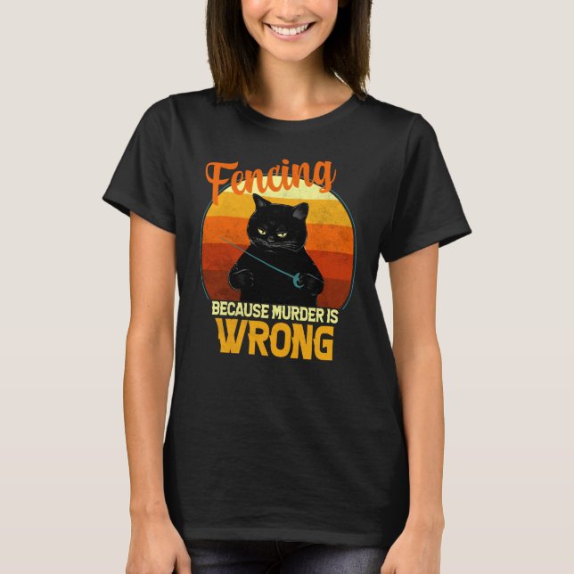 Fechtmordkatze T-Shirt (Vorderseite)