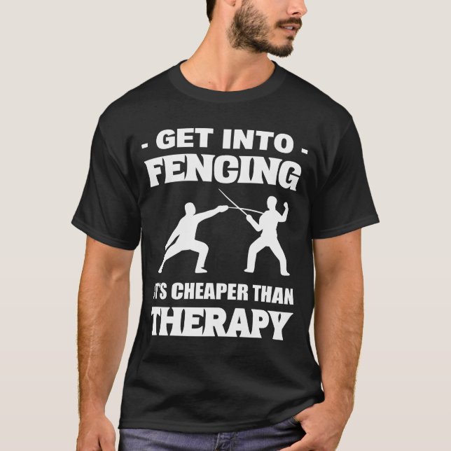 Fechtsport Fechter retro T-Shirt (Vorderseite)