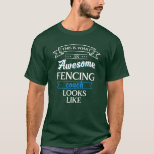 Fechtsport Säbel Fechter Maske retro T-Shirt