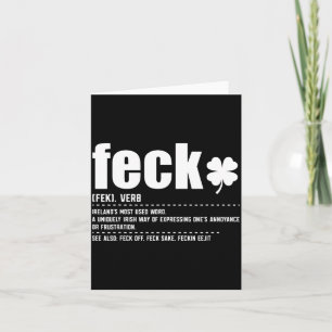 Feck Definition Lustige Irische Sprüche Irisches K Karte
