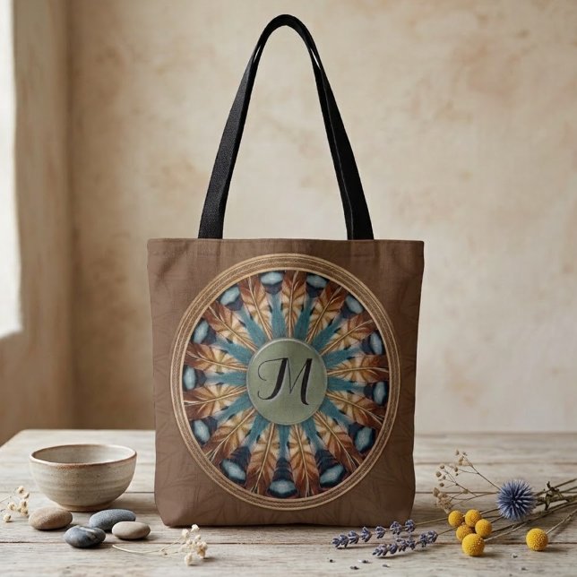 Feder-Mandala-Tasche Tasche (Von Creator hochgeladen)