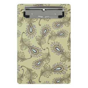 Feder-Muster Mini Klemmbrett