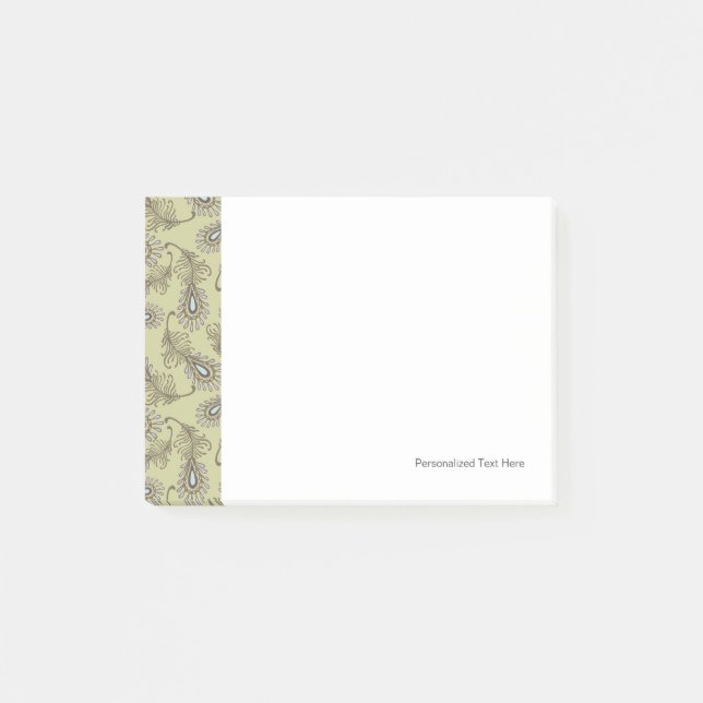 Feder-Muster Post-it Klebezettel (Vorderseite)
