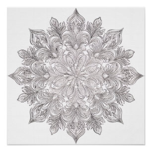 Feder Petal Mandala Poster