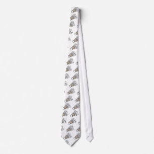 Feder Shuttlecock in der von Hand gezeichneten Art Krawatte