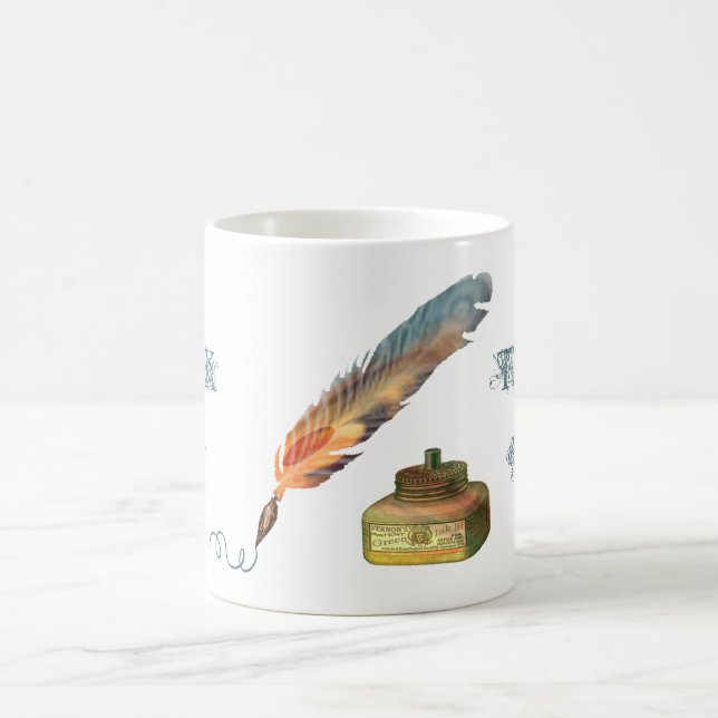 Feder-Stift danken Ihnen Tasse (Mittel)