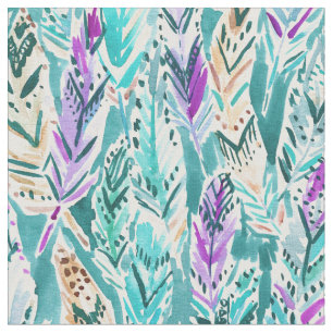 FEDER-TANZ Boho schickes Aquarell-Muster Stoff