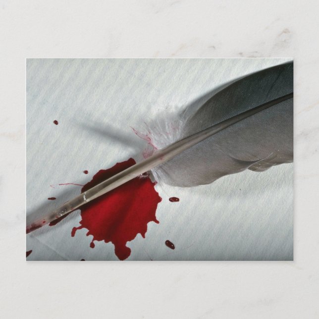 Feder, Tinte Postkarte (Vorderseite)