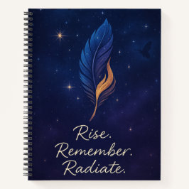 Feder und Flamme Kosmisches Journal Notizbuch