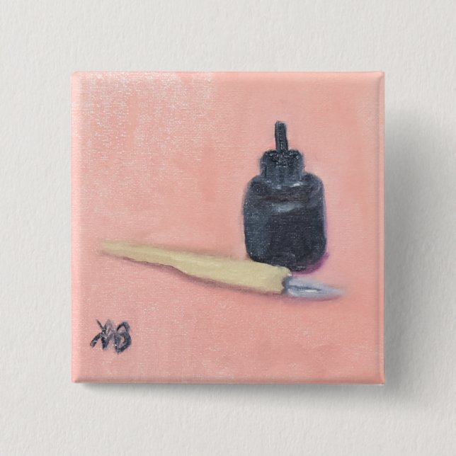 Feder und Tinte Button (Vorderseite)