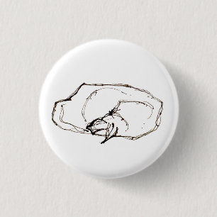 Feder-und-Tinte-Kunst Schlafende Katze Zeichnung Button