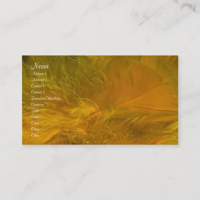 Feder-Visitenkarte Visitenkarte (Vorderseite)