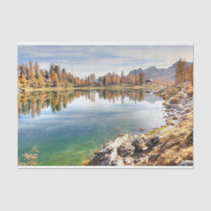 Federa Lake Landscape - Lago Federa , Italien Seidenpapier