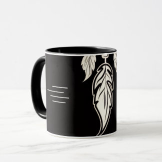 Federanhänger-Halskette für Männer – Minimal Silbe Tasse